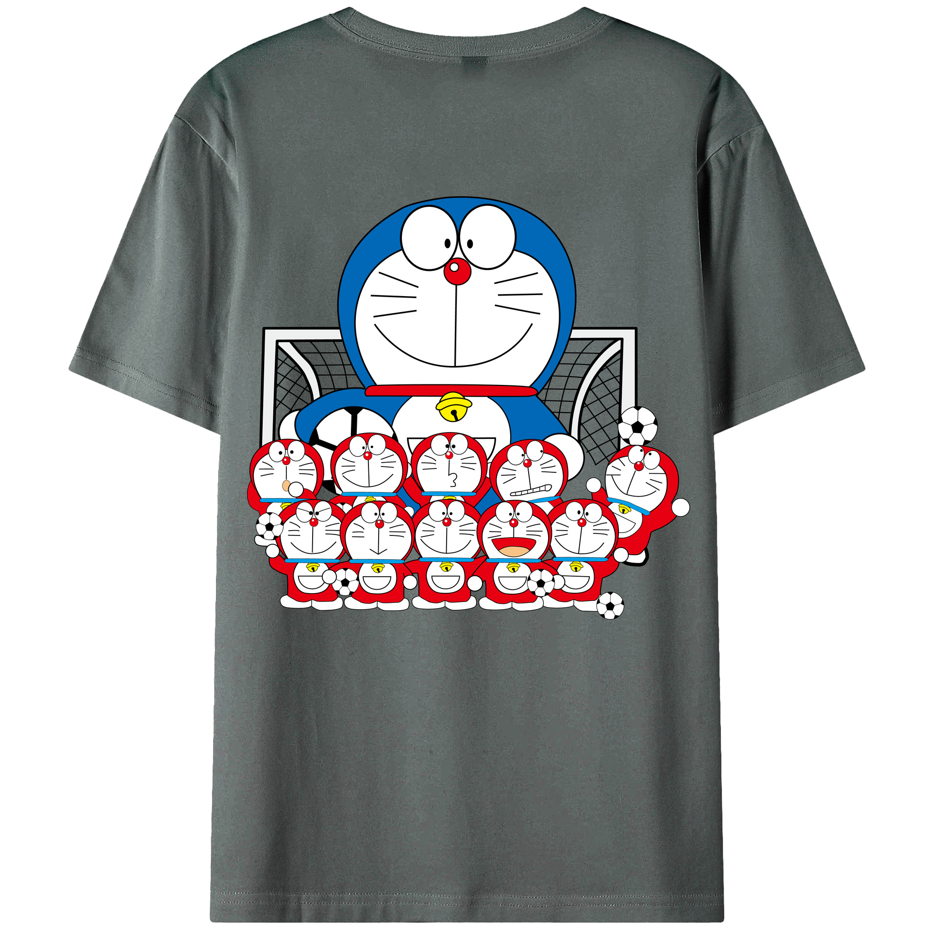 （画像用） ドラえもん Doraemon 綿100％ メンズ半袖Tシャツ（バックプリント） 通気性